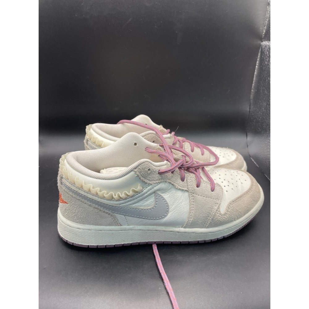 Nike Air Jordan 1 Low SE GS Waves Sail Light Silver FQ8094-100 Kids Size 4.5Y